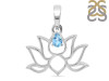 Blue Topaz Lotus Pendant BTZ-RDN-156-A.