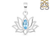 Blue Topaz Lotus Pendant BTZ-RDN-166.