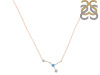 cancer Zodiac Star Constellation Blue Topaz & White Topaz Necklace BTZ-RDN-486.