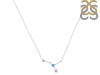 cancer Zodiac Star Constellation Blue Topaz & White Topaz Necklace BTZ-RDN-486.