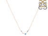 Aries Zodiac Star Constellation Blue Topaz & White Topaz Necklace BTZ-RDN-488.