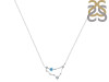 Capricorn Zodiac Star Constellation Blue Topaz & White Topaz Necklace BTZ-RDN-489.