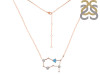Gemini Zodiac Star Constellation Blue Topaz & White Topaz Necklace BTZ-RDN-490.