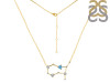 Gemini Zodiac Star Constellation Blue Topaz & White Topaz Necklace BTZ-RDN-490.
