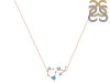 Scorpio Zodiac Star Constellation Blue Topaz & White Topaz Necklace BTZ-RDN-495.