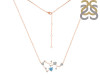Sagittarius Zodiac Star Constellation Blue Topaz & White Topaz Necklace BTZ-RDN-496.
