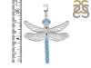 Blue Topaz Dragon Fly Pendant BTZ-RDP-158.