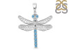 Blue Topaz Dragon Fly Pendant BTZ-RDP-158.