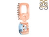 Blue Topaz & White Topaz Pendant BTZ-RDP-549-CZ-LOOP.