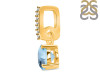 Blue Topaz & White Topaz Pendant BTZ-RDP-549-CZ-LOOP.