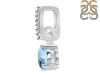 Blue Topaz & White Topaz Pendant BTZ-RDP-549-CZ-LOOP.