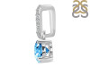 Swiss Blue Topaz & White Topaz Pendant SBTZ-RDP-549-CZ-LOOP.