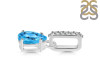 Swiss Blue Topaz & White Topaz Pendant SBTZ-RDP-550-CZ-LOOP.