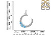 Blue Topaz & White Topaz Pendant BTZ-RDP-728.