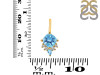 Blue Topaz & White Topaz Pendant BTZ-RDP-729.