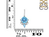 Blue Topaz & White Topaz Pendant BTZ-RDP-729.