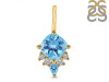 Blue Topaz & White Topaz Pendant BTZ-RDP-729.