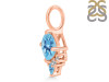 Blue Topaz & White Topaz Pendant BTZ-RDP-729.