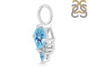 Blue Topaz & White Topaz Pendant BTZ-RDP-729.