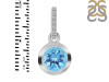 Blue Topaz & White Topaz Pendant BTZ-RDP-742-CZ-LOOP.