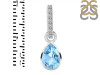 Blue Topaz & White Topaz Pendant BTZ-RDP-779-CZ-LOOP.