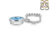Blue Topaz & White Topaz Pendant BTZ-RDP-780-CZ-LOOP.