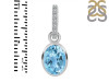 Blue Topaz & White Topaz Pendant BTZ-RDP-792-CZ-LOOP.