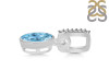 Blue Topaz & White Topaz Pendant BTZ-RDP-792-CZ-LOOP.