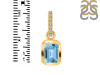 Blue Topaz & White Topaz Pendant BTZ-RDP-954-CZ-LOOP.