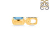 Blue Topaz & White Topaz Pendant BTZ-RDP-954-CZ-LOOP.