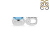 Blue Topaz & White Topaz Pendant BTZ-RDP-954-CZ-LOOP.