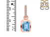 Blue Topaz & White Topaz Pendant BTZ-RDP-955-CZ-LOOP.