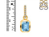 Blue Topaz & White Topaz Pendant BTZ-RDP-955-CZ-LOOP.