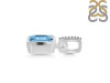 Blue Topaz & White Topaz Pendant BTZ-RDP-955-CZ-LOOP.
