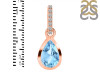 Blue Topaz & White Topaz Pendant BTZ-RDP-956-CZ-LOOP.