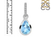 Blue Topaz & White Topaz Pendant BTZ-RDP-956-CZ-LOOP.