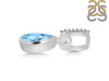 Blue Topaz & White Topaz Pendant BTZ-RDP-956-CZ-LOOP.