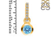 Blue Topaz & White Topaz Pendant BTZ-RDP-957-CZ-LOOP.