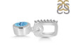 Blue Topaz & White Topaz Pendant BTZ-RDP-957-CZ-LOOP.