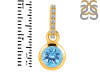 Blue Topaz & White Topaz Pendant BTZ-RDP-958-CZ-LOOP.