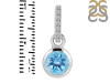 Blue Topaz & White Topaz Pendant BTZ-RDP-958-CZ-LOOP.