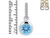 Blue Topaz & White Topaz Pendant BTZ-RDP-959-CZ-LOOP.