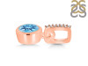 Blue Topaz & White Topaz Pendant BTZ-RDP-959-CZ-LOOP.