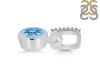 Blue Topaz & White Topaz Pendant BTZ-RDP-959-CZ-LOOP.