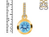 Blue Topaz & White Topaz Pendant BTZ-RDP-960-CZ-LOOP.