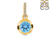 Blue Topaz & White Topaz Pendant BTZ-RDP-960-CZ-LOOP.