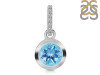 Blue Topaz & White Topaz Pendant BTZ-RDP-960-CZ-LOOP.