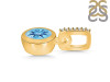 Blue Topaz & White Topaz Pendant BTZ-RDP-960-CZ-LOOP.