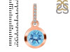 Blue Topaz & White Topaz Pendant BTZ-RDP-992-CZ-LOOP.