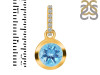 Blue Topaz & White Topaz Pendant BTZ-RDP-992-CZ-LOOP.
